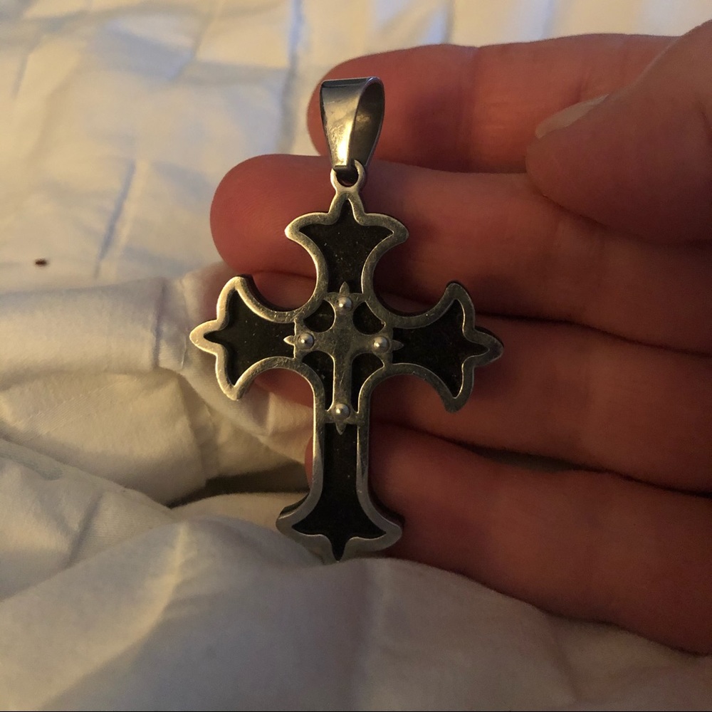 Spikes Stainless Steel Gothic Cross pendant